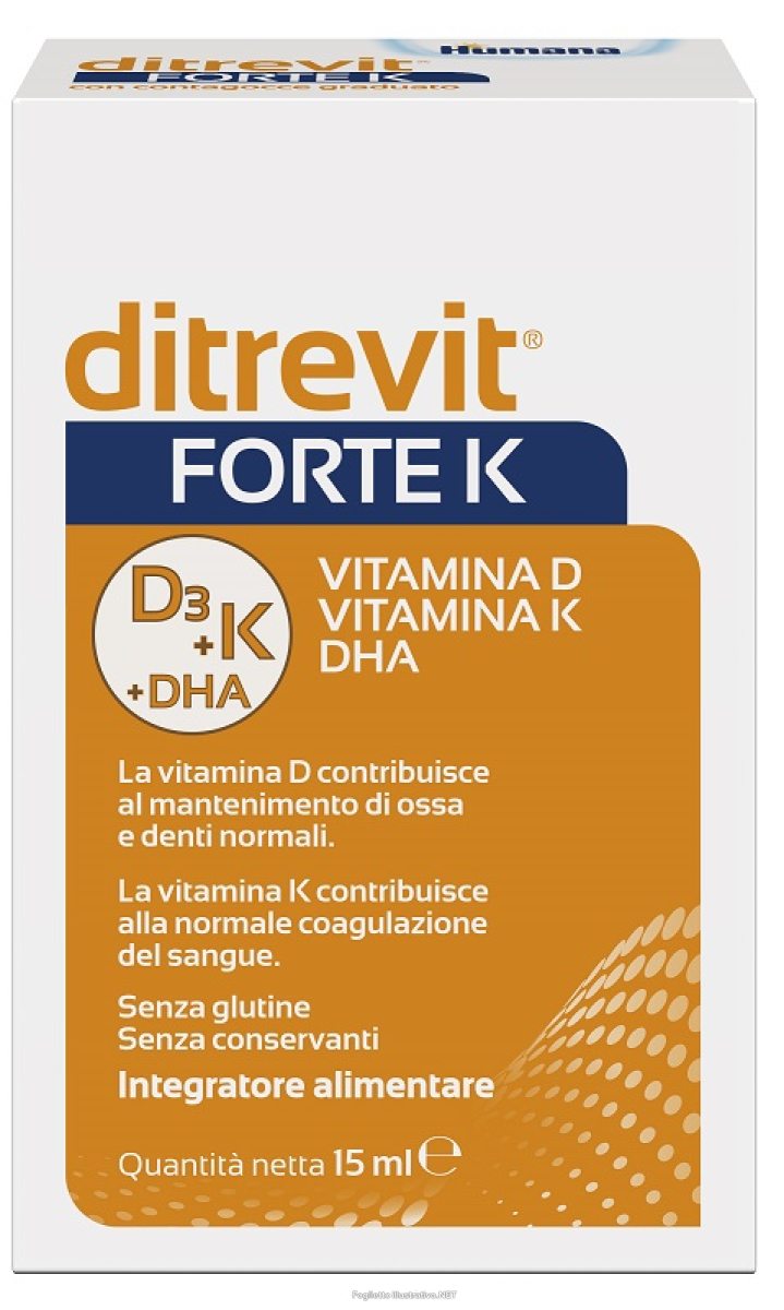 Compra Online ditrevit forte k integratore per le ossa e la coagulazione del sangue gocce orali 15ml e Trova il miglior prezzo