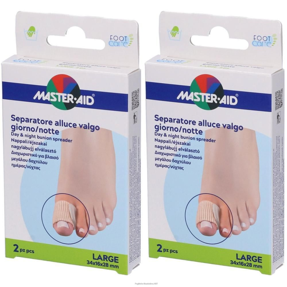 Compra Online divaricatore alluce giorno/notte master-aid footcare large 2 pezzi d12 e Trova il miglior prezzo