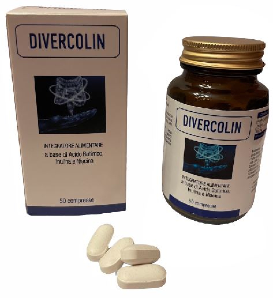 Compra Online Divercolin integratore per il benessere intestinale 50 compresse e Trova il miglior prezzo