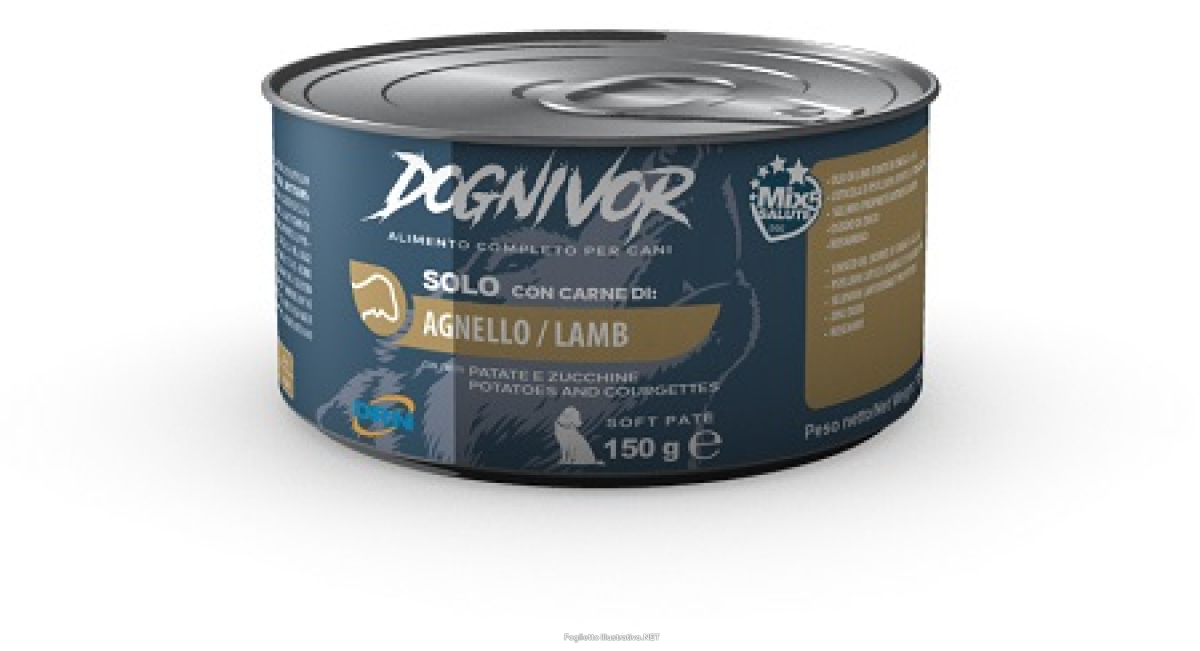 Compra Online dognivor pat? gusto agnello patate e zucchine cibo umido per cani 150 g e Trova il miglior prezzo