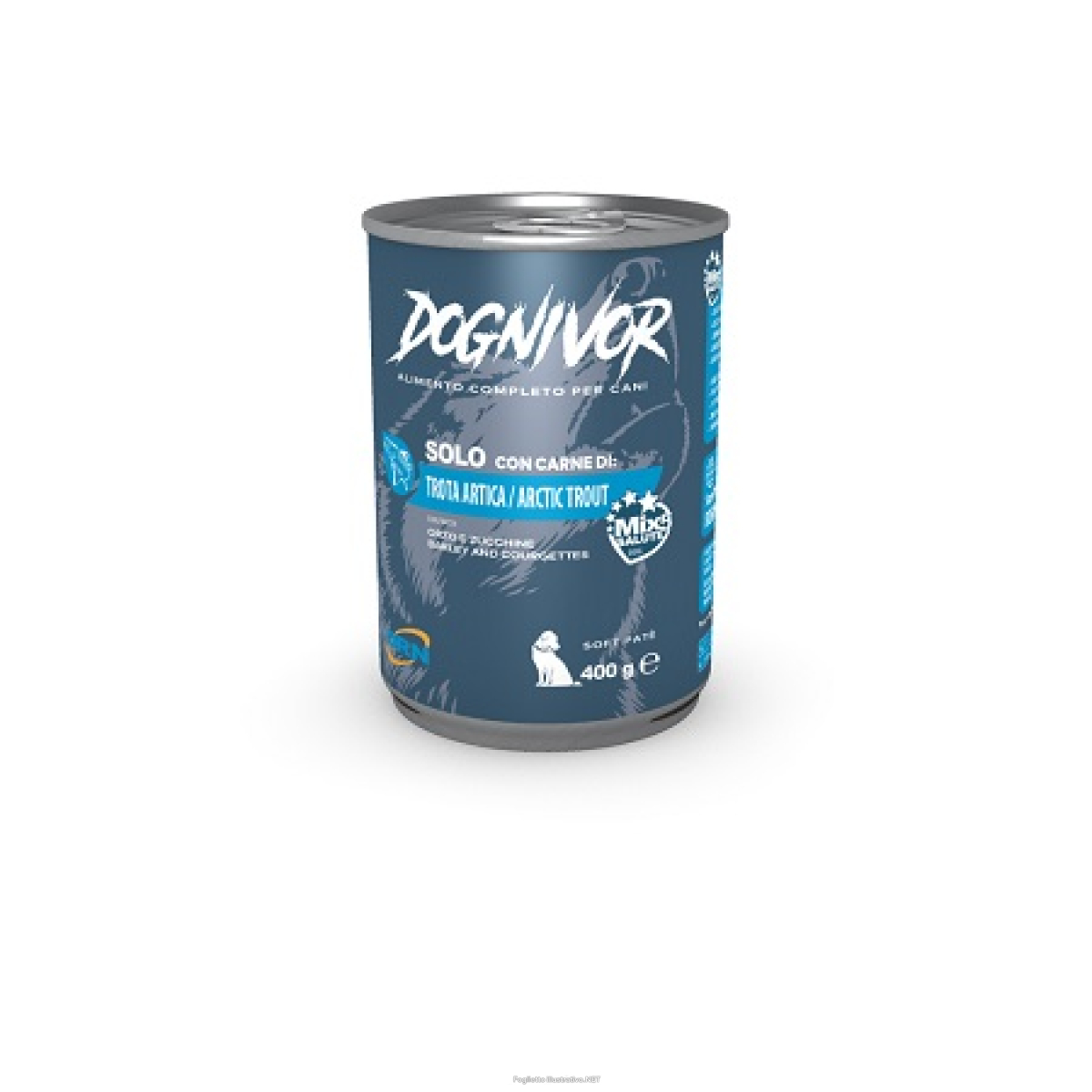 Compra Online dognivor pat? gusto trota artica orzo e zucchine cibo umido per cani 400 g e Trova il miglior prezzo