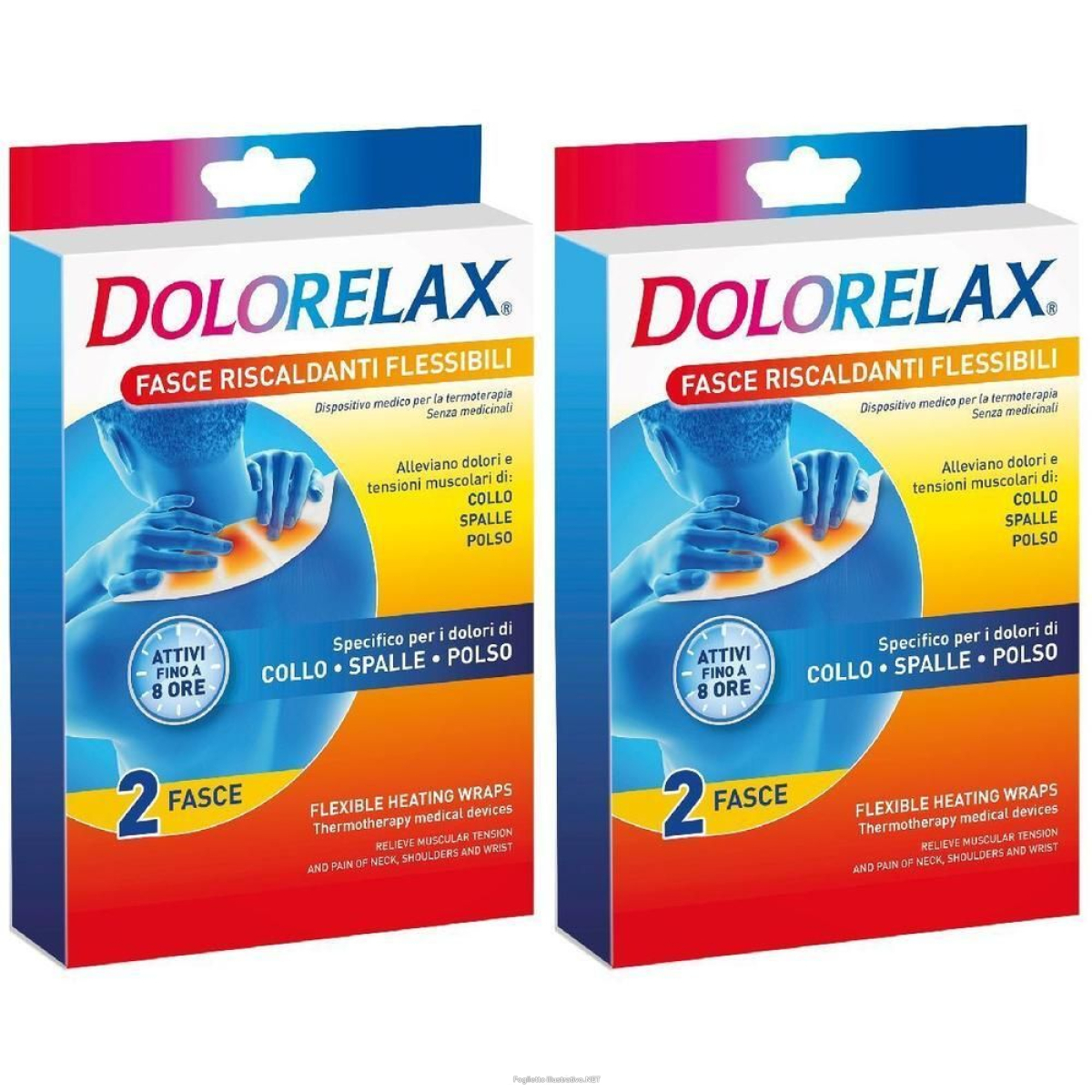 Compra Online dolorelax fascia riscaldante sagomata 2 pz cerotto e Trova il miglior prezzo