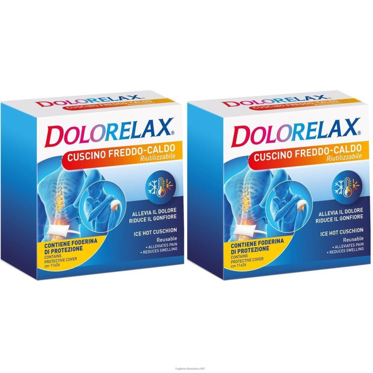 Compra Online dolorelax ice hot cuscino riutilizzabile 11x26 cm 2x1 st e Trova il miglior prezzo