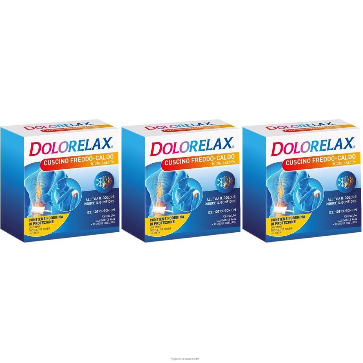 Compra Online dolorelax ice hot cuscino riutilizzabile 11x26 cm 3x1 st e Trova il miglior prezzo
