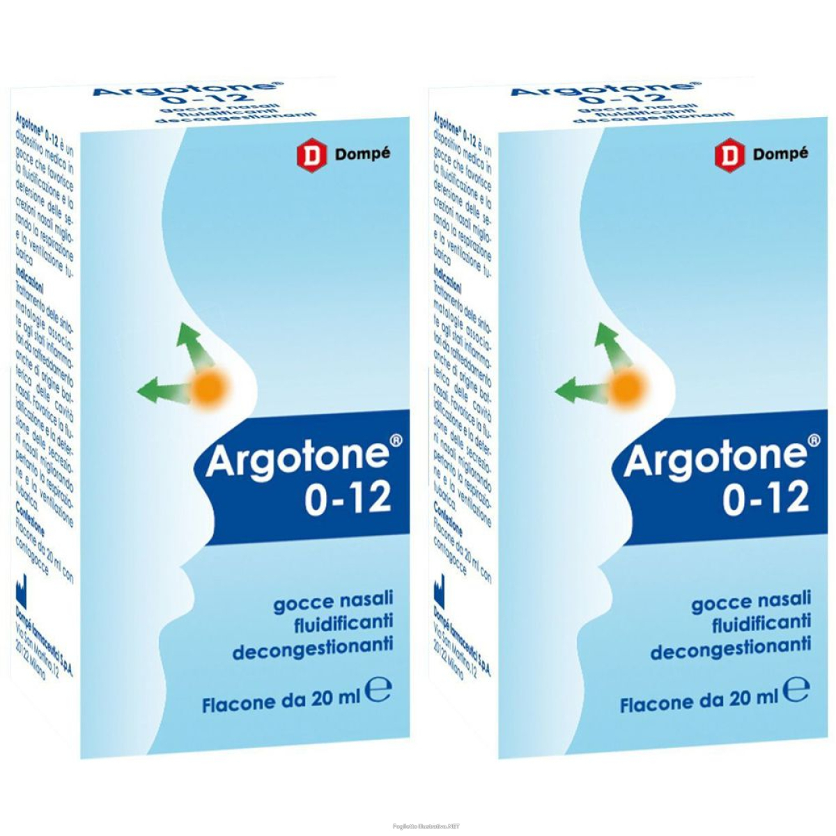 Compra Online dompé argotone® 0-12 gocce nasali set da 2 2x20 ml nasali e Trova il miglior prezzo