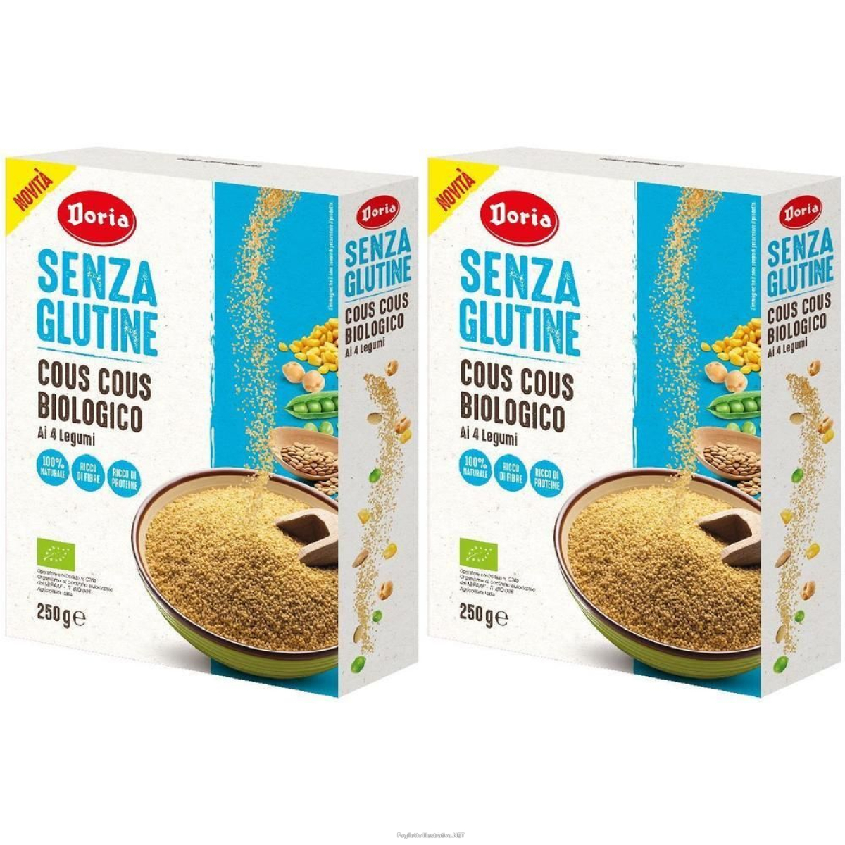 Compra Online doria cous bio 4 legumi 2x250 g e Trova il miglior prezzo