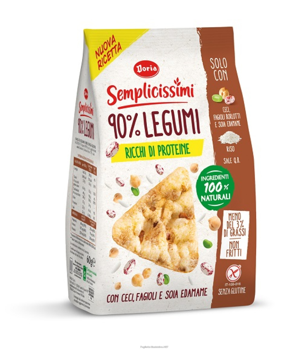 Compra Online doria semplicissimi snack 90% legumi ceci, fagioli e soia 60 g e Trova il miglior prezzo