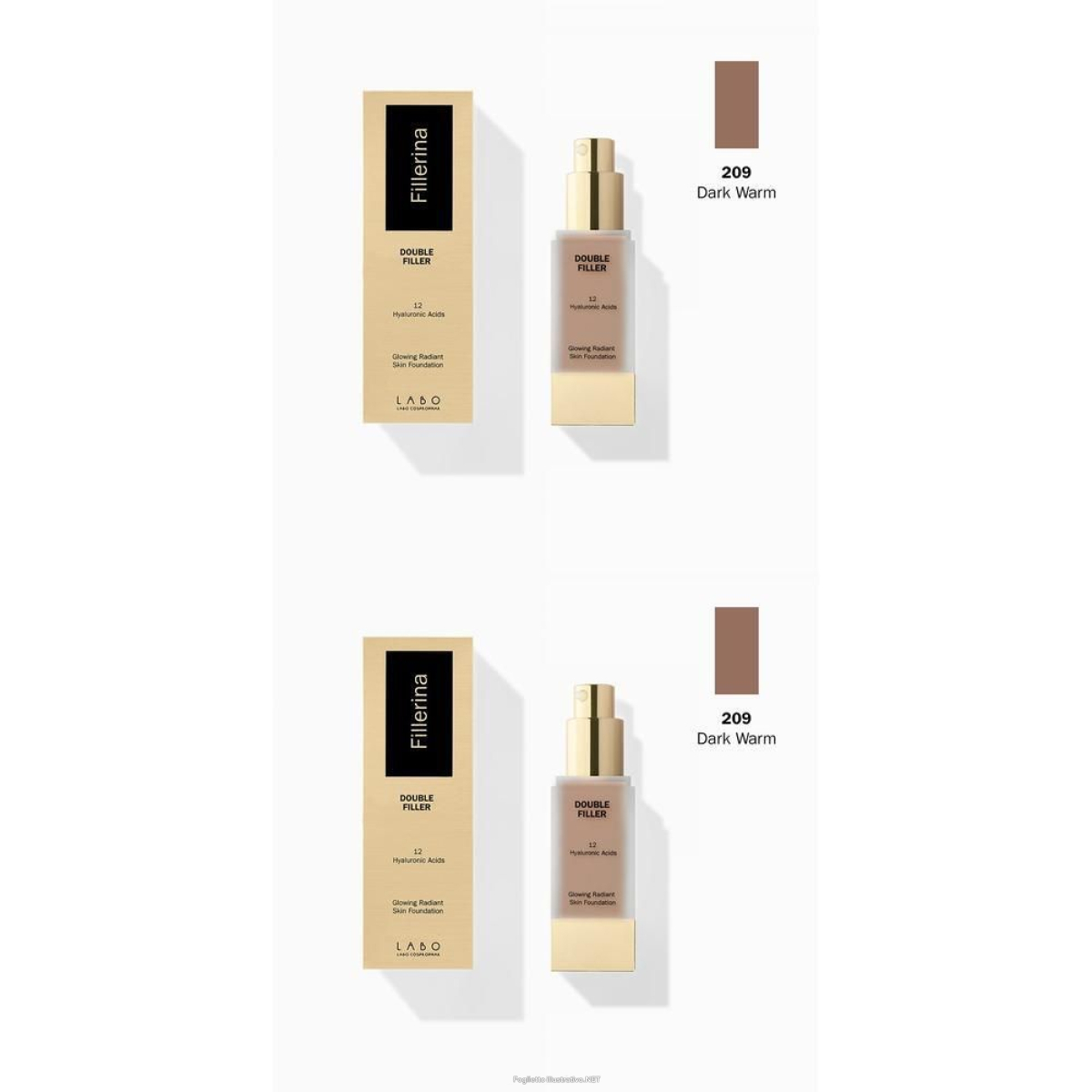 Compra Online double filler 12 hyaluronic acids glowing radiant skin fondotinta colo e Trova il miglior prezzo