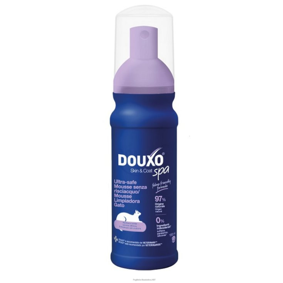 Compra Online douxo spa mousse senza risciaquo per gatti 150 ml schiuma e Trova il miglior prezzo