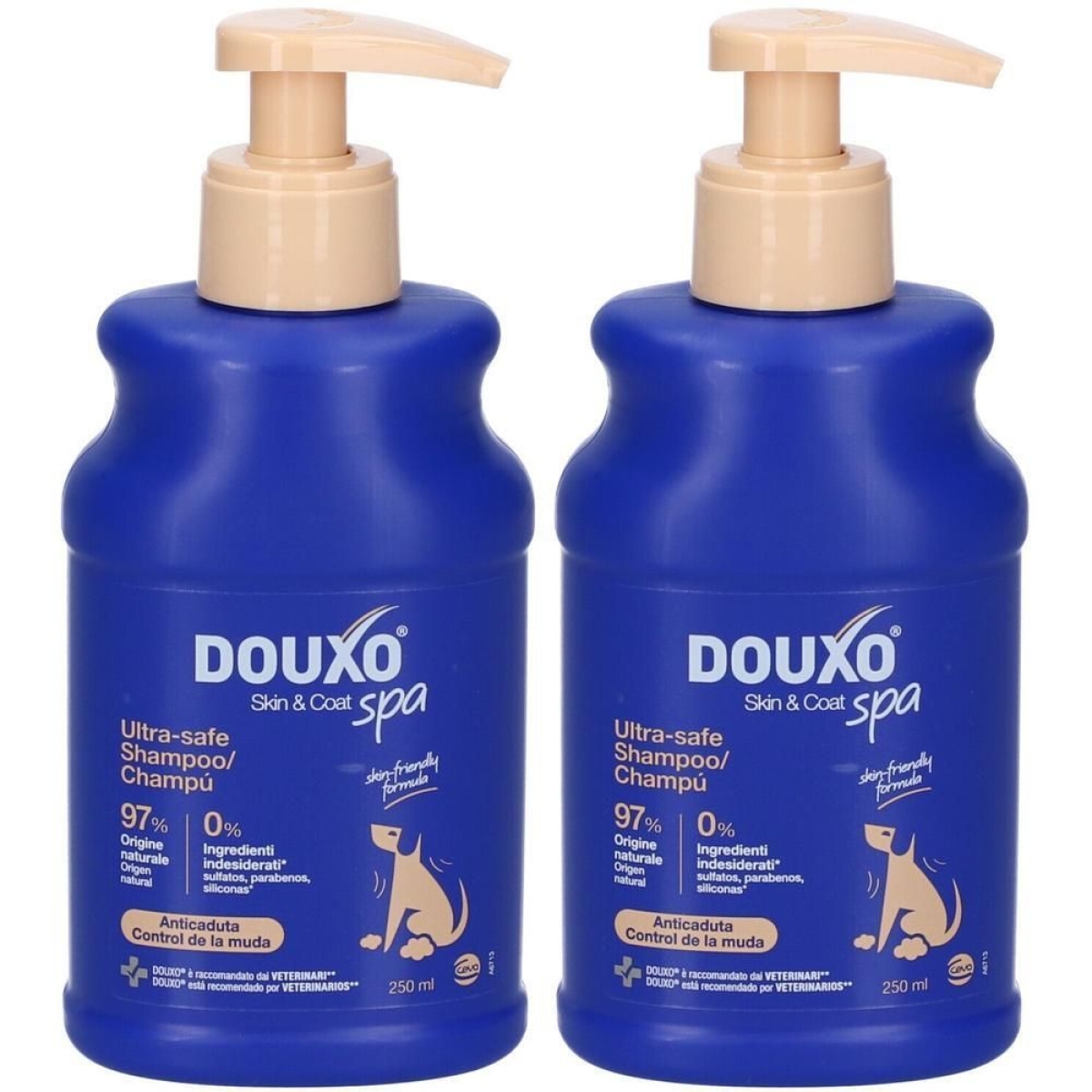 Compra Online Douxo spa shampoo anticaduta per cani 2x250 ml e Trova il miglior prezzo