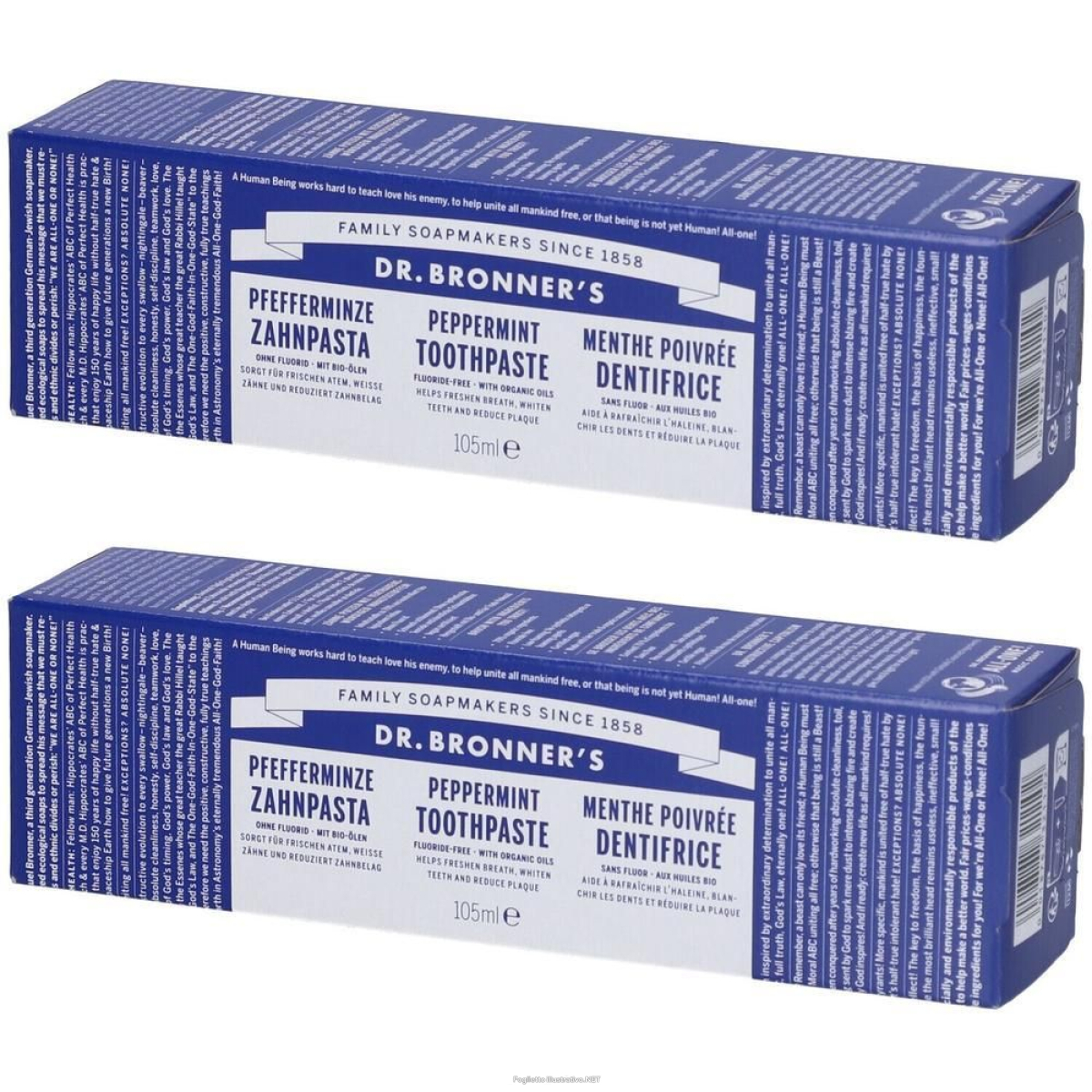 Compra Online dr. bronner’s all-one dentifricio gusto menta piperita 140 g 2x140 e Trova il miglior prezzo