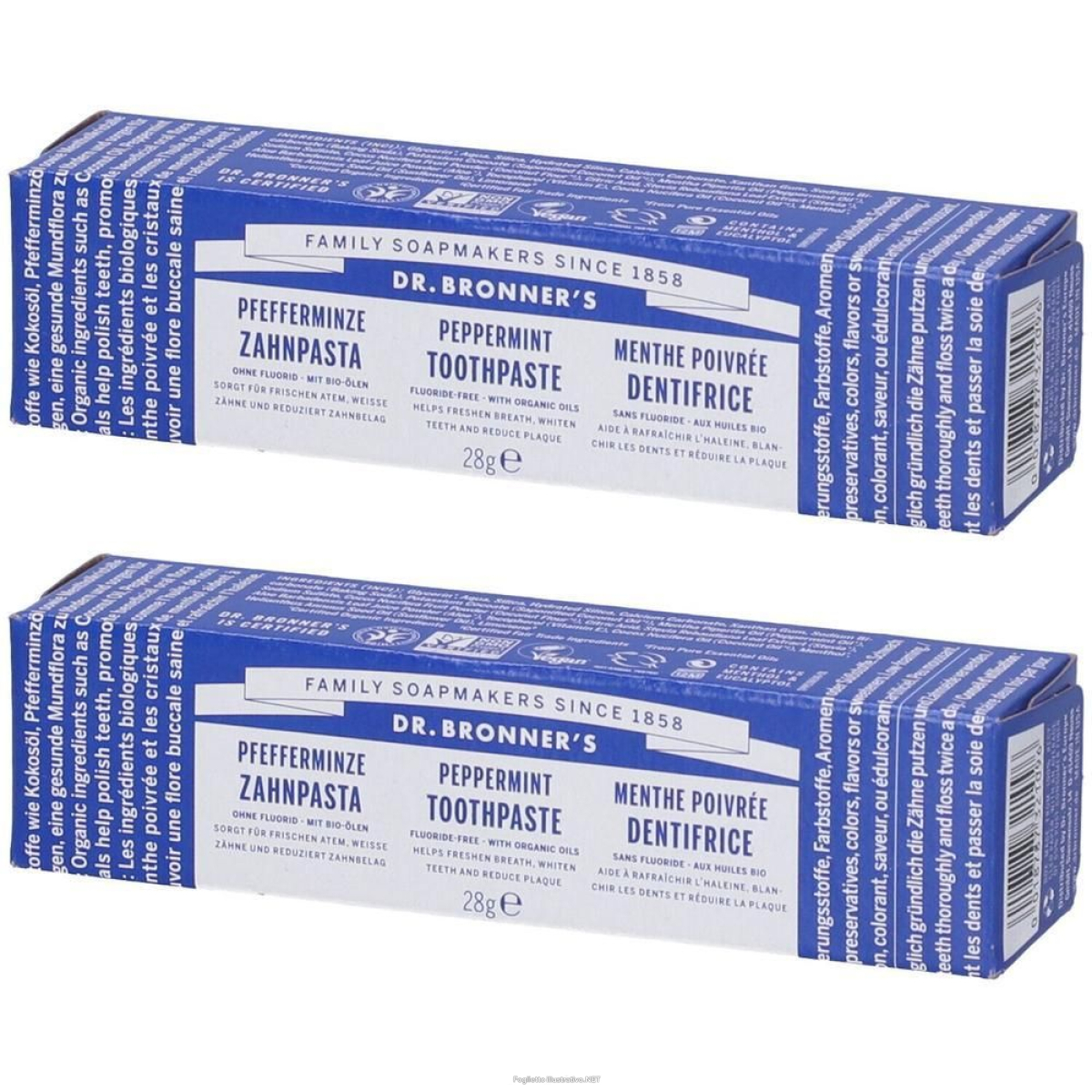 Compra Online dr. bronner’s all-one dentifricio gusto menta piperita 28g 2x28 g e Trova il miglior prezzo