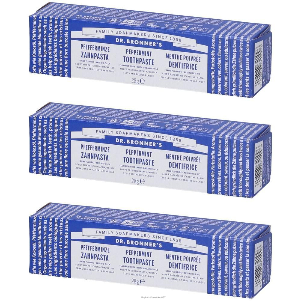 Compra Online dr. bronner’s all-one dentifricio gusto menta piperita 28g 3x28 g e Trova il miglior prezzo