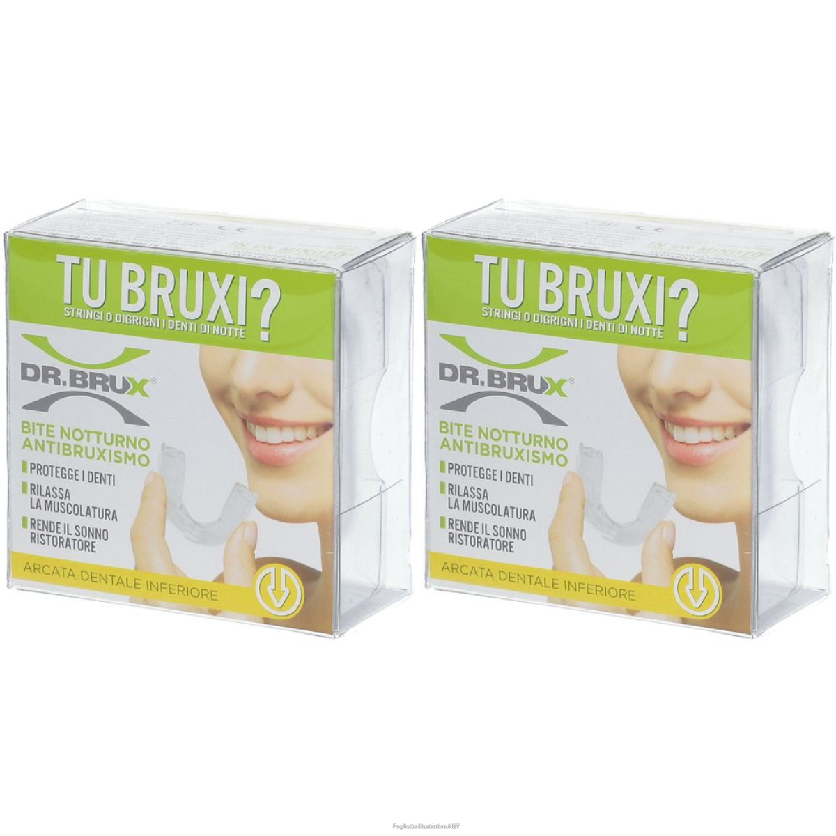 Compra Online dr. brux® bite notturno antibruxismo arcata dentale inferiore set da 2 e Trova il miglior prezzo