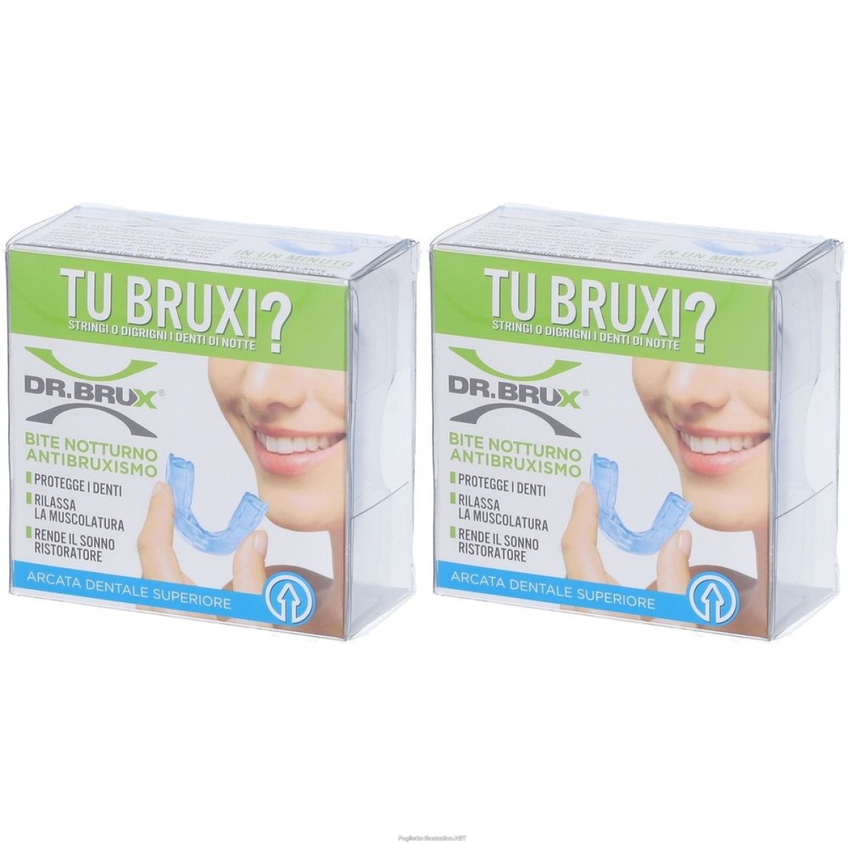 Compra Online dr. brux® bite notturno antibruxismo arcata dentale superiore set da 2 e Trova il miglior prezzo