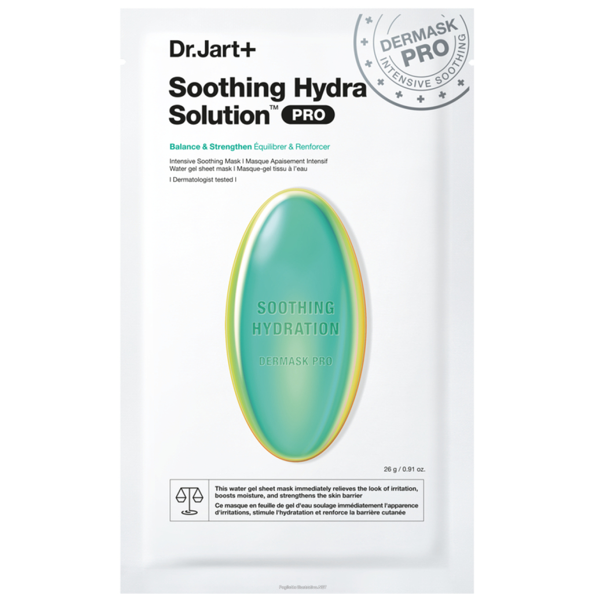 Compra Online dr.jart+ dermask™ soothing hydra solution™ pro face mask – maschera viso lenitiva 26g e Trova il miglior prezzo