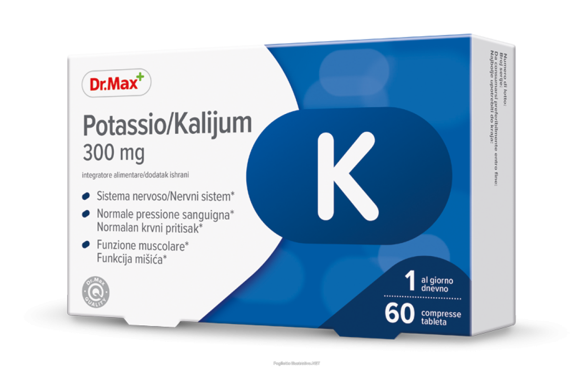 Compra Online Dr. Max Potassium 300 mg 60TBL e Trova il miglior prezzo