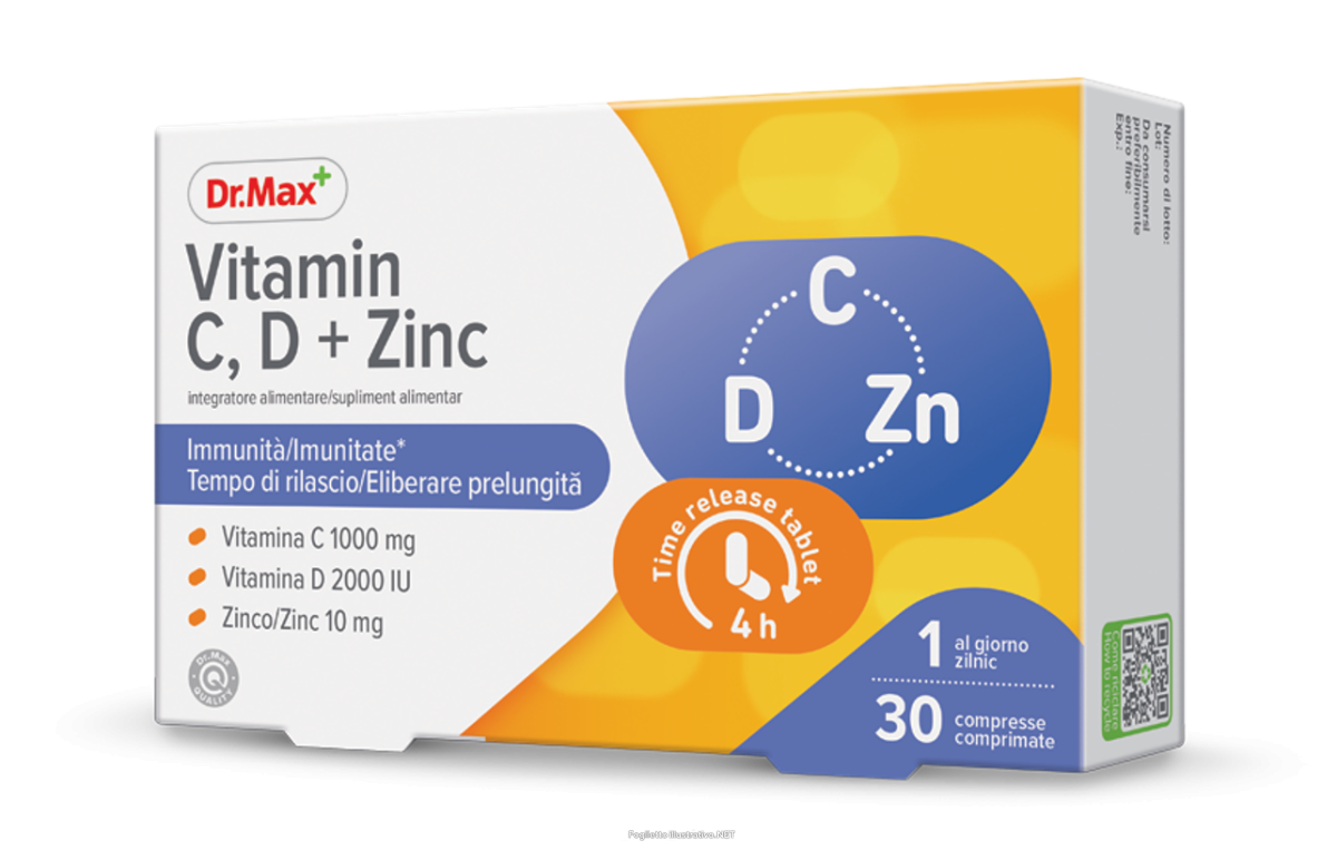 Compra Online dr.max vitamin c, d, zn 30 compresse e Trova il miglior prezzo