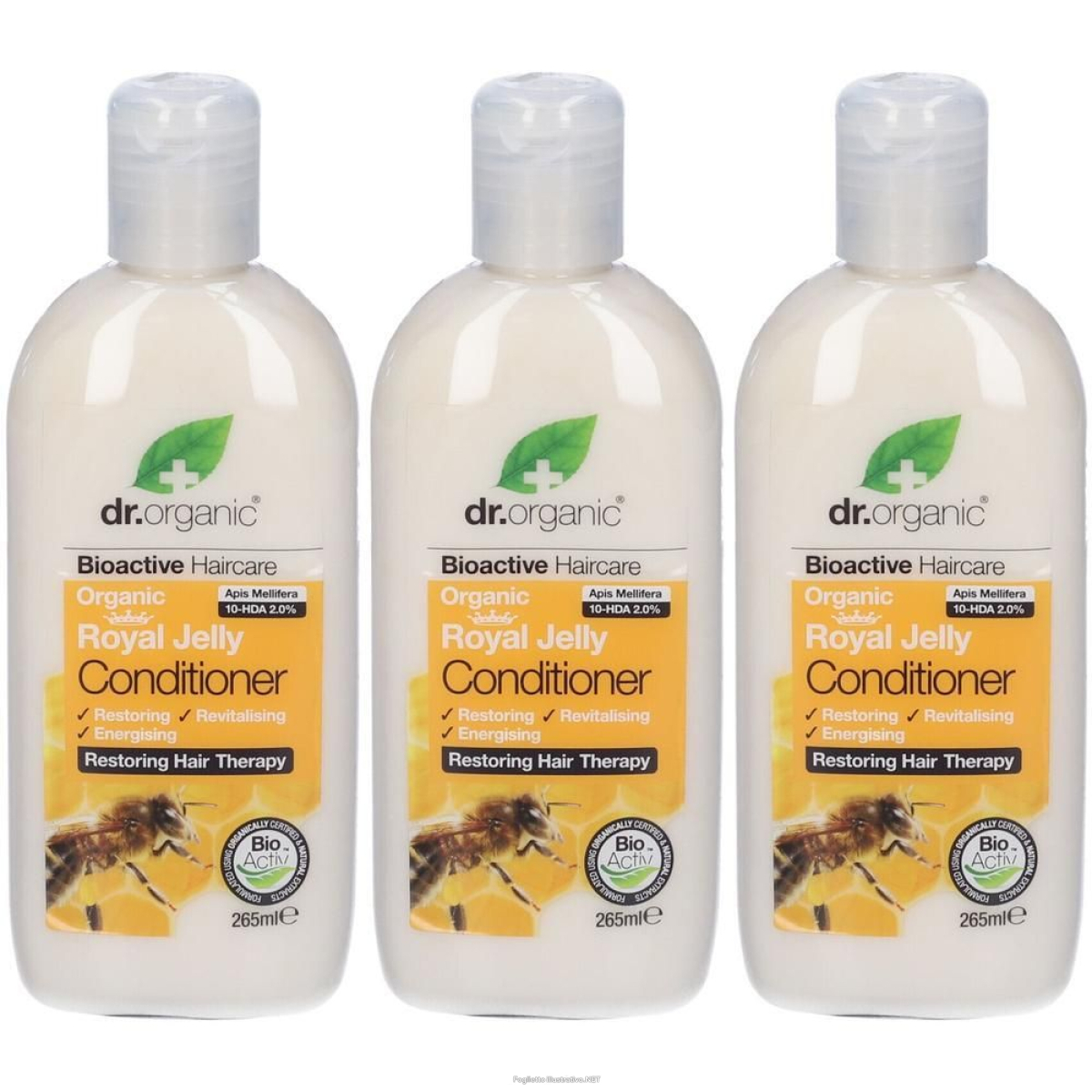 Compra Online dr. organic royal jelly balsamo per capelli con pappa reale 3x265 ml e Trova il miglior prezzo