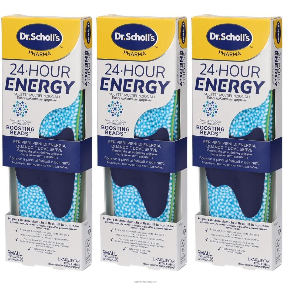 Compra Online dr. scholl´s 24 hour energy solette multifunzionali taglia s 3x1 st e Trova il miglior prezzo