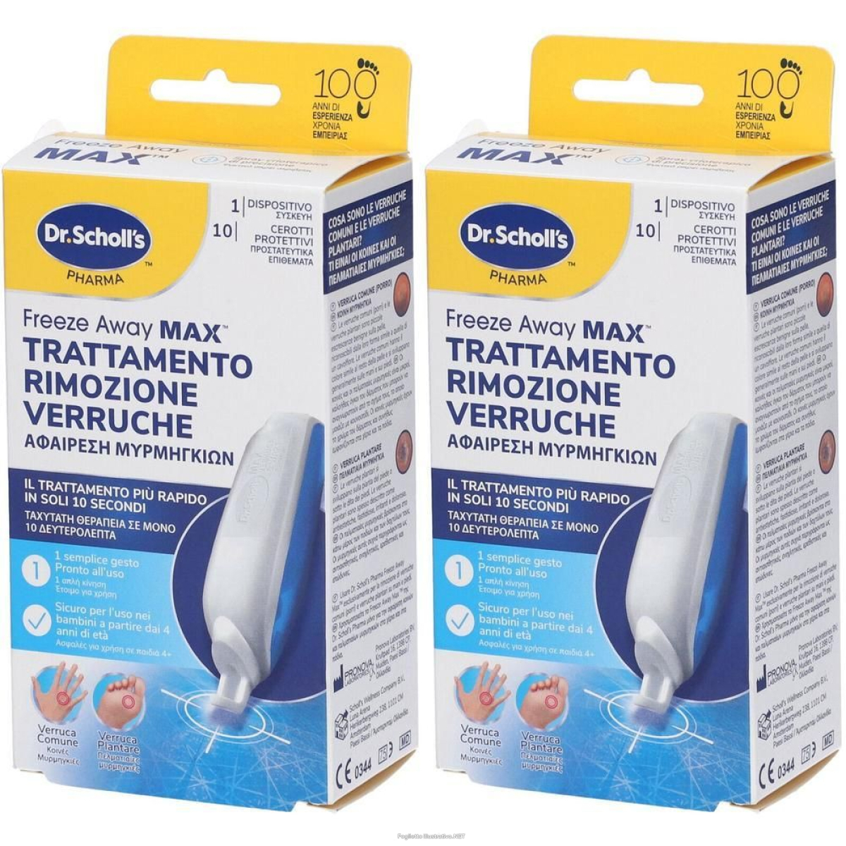 Compra Online dr. scholl's freeze away max trattamento rimozione verruche 2x1 st e Trova il miglior prezzo