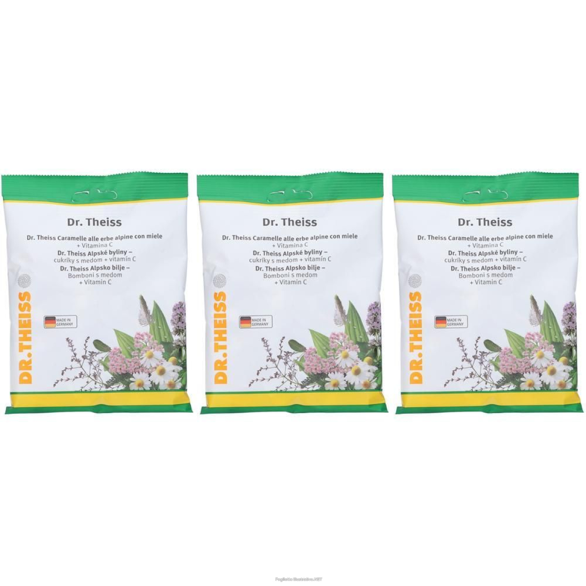 Compra Online dr. theiss caramelle erbe alpine con miele 3x75 g e Trova il miglior prezzo