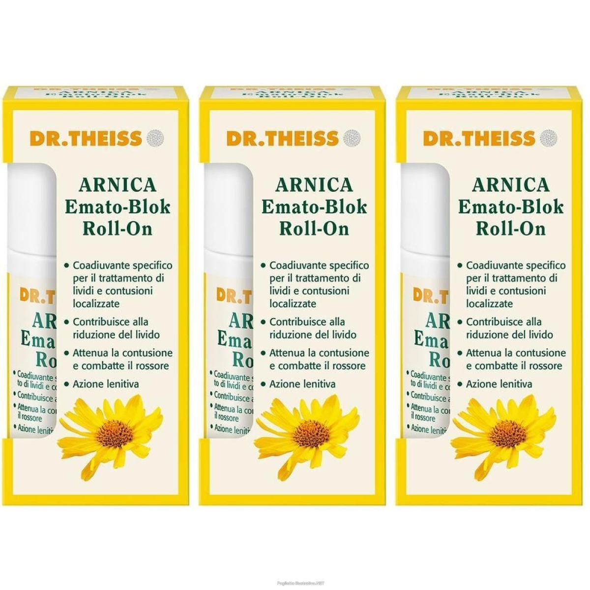 Compra Online dr.theiss emato-blok arnica roll-on 3x50 ml soluzione e Trova il miglior prezzo
