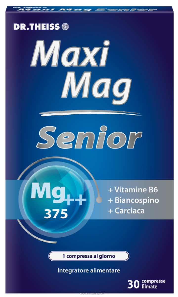 Compra Online dr. theiss - maxi mag magnesio senior 30 compresse - integratore per il benessere cardiovascolare e nervoso e Trova il miglior prezzo