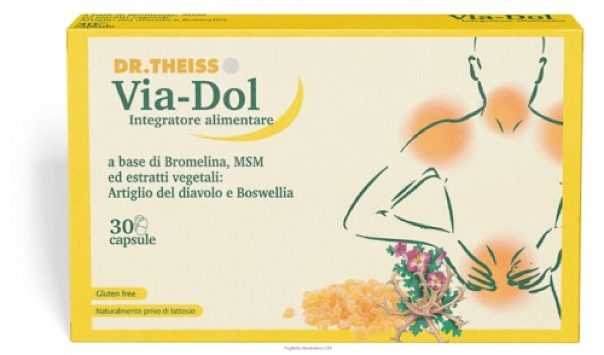 Compra Online dr.theiss via-dol integratore con artiglio del diavolo per i dolori 30 capsule e Trova il miglior prezzo