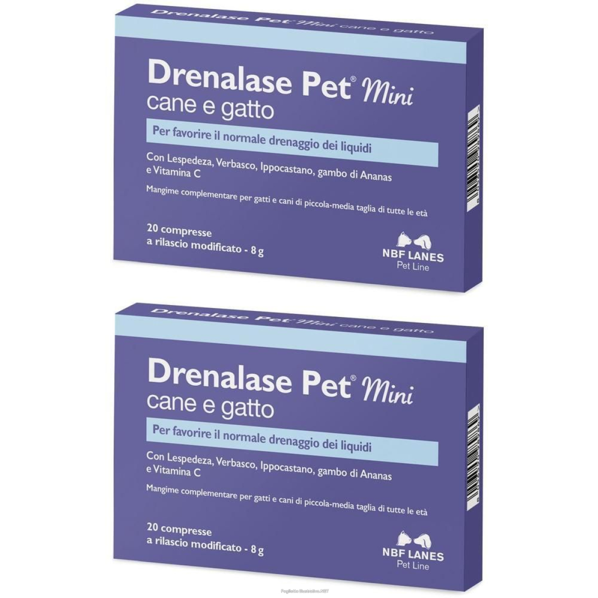 Compra Online drenalase pet mini cane gatto 20 compresse 2x8 g e Trova il miglior prezzo