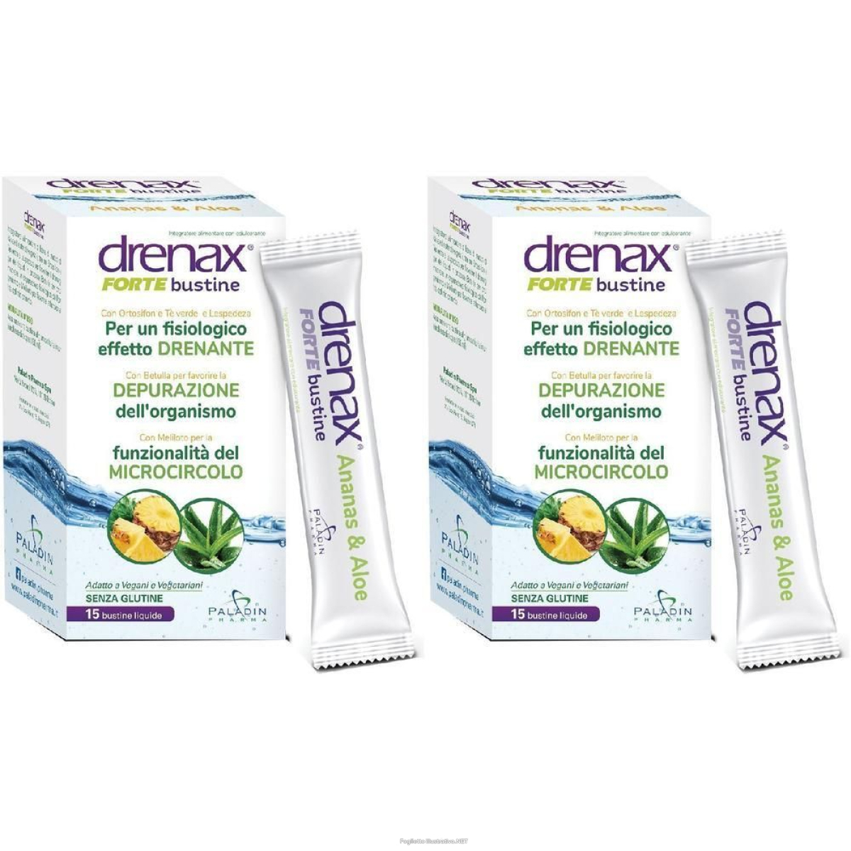 Compra Online drenax forte ananas 15 bustine 2x15 pz bustina e Trova il miglior prezzo