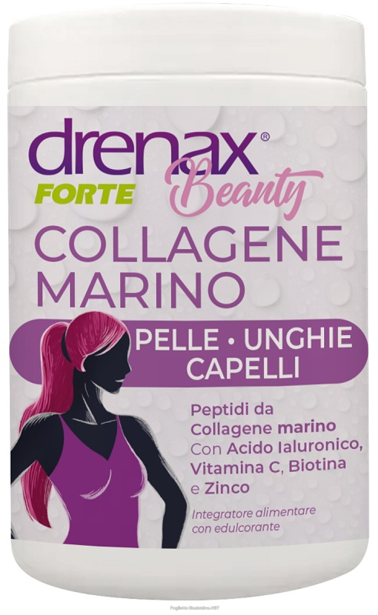Compra Online drenax forte beauty collagene marino integratore per pelle unghie e capelli polvere orale 240 grammi e Trova il miglior prezzo