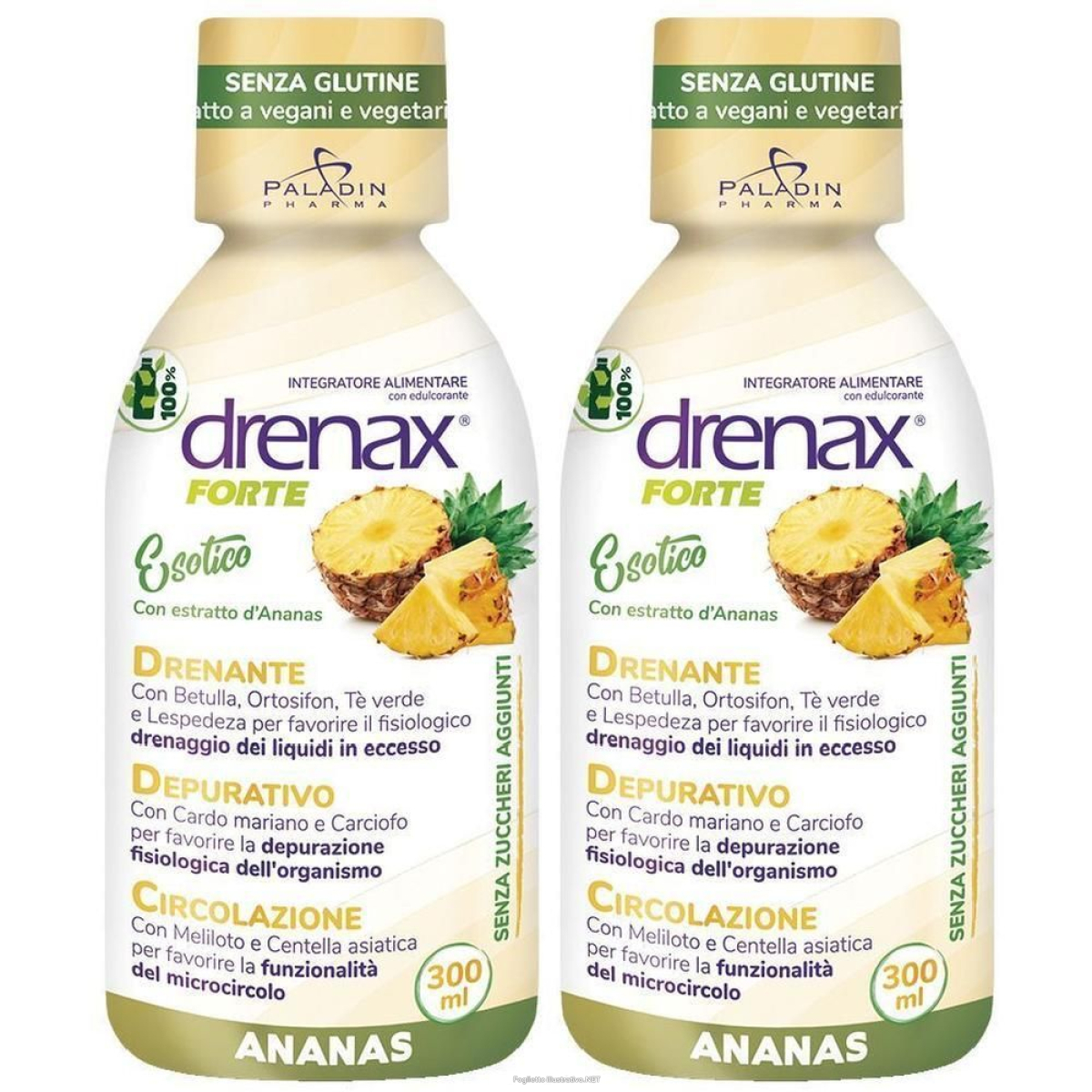Compra Online drenax forte esotico con estratto d'ananas 300 ml 2x300 ml soluzione o e Trova il miglior prezzo