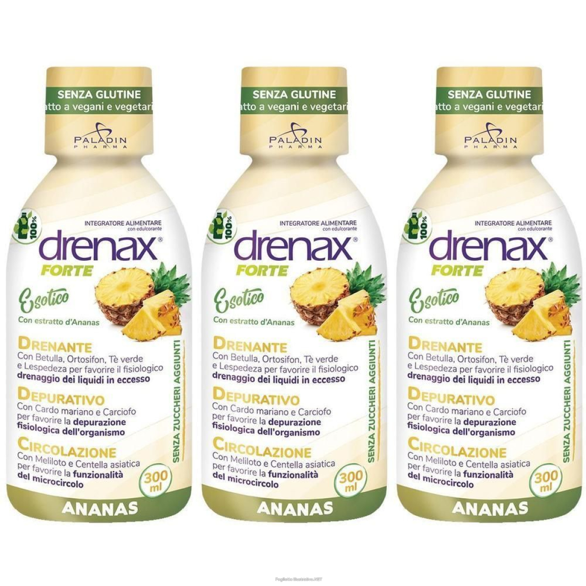 Compra Online drenax forte esotico con estratto d'ananas 300 ml 3x300 ml soluzione o e Trova il miglior prezzo