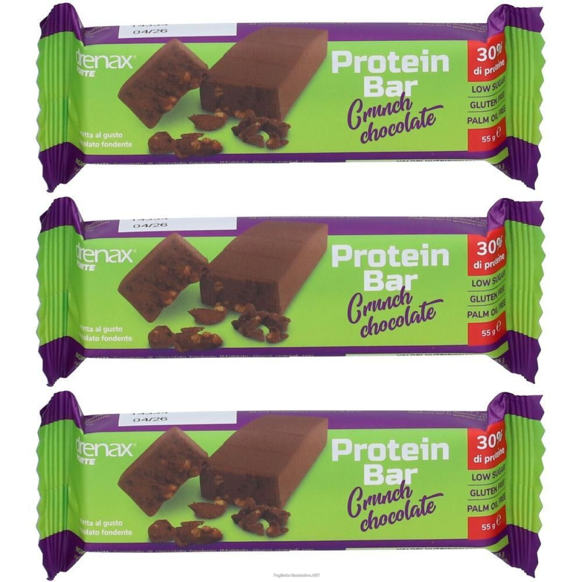 Compra Online drenax forte protein bar barretta gusto cioccolato fondente 3x55 g e Trova il miglior prezzo