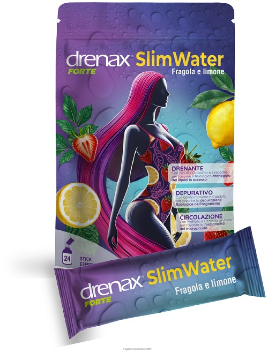 Compra Online drenax forte slimwater integratore drenante depurativo e per la circolazione gusto fragola e limone 24 stick effervescenti e Trova il miglior prezzo