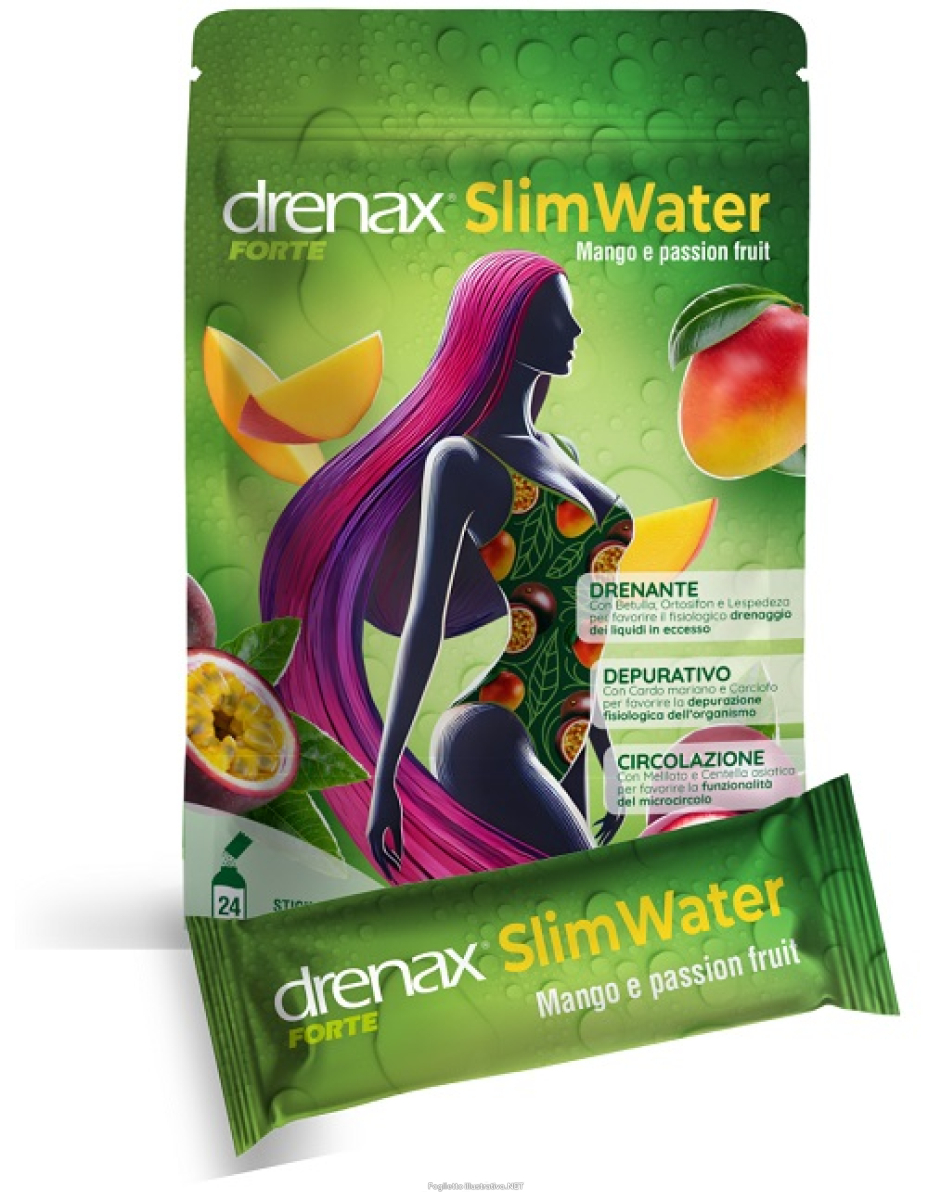 Compra Online drenax forte slimwater integratore drenante depurativo e per la circolazione gusto mango e passion fruit 24 stick effervescenti e Trova il miglior prezzo
