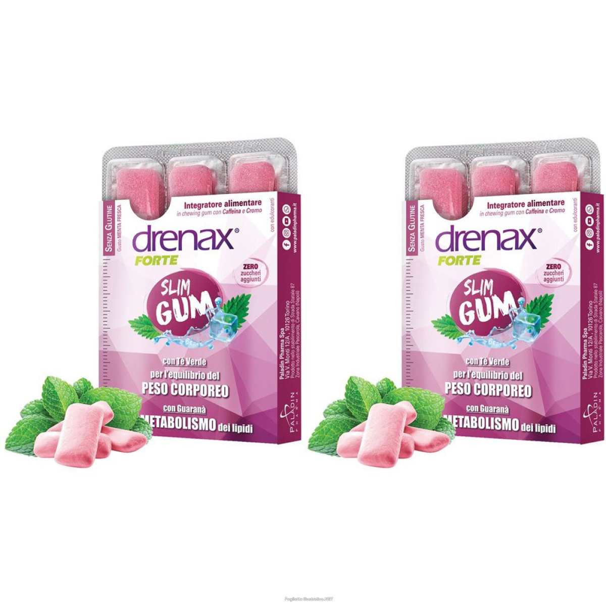 Compra Online drenax slim dimagrante 9 gum set da 2 2x9 pz gomme masticabili e Trova il miglior prezzo