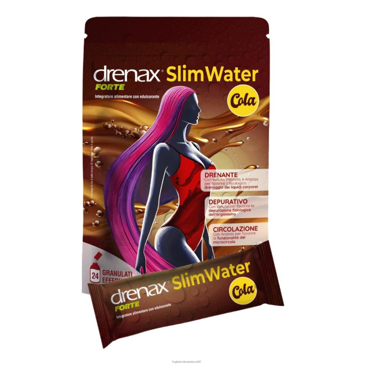 Compra Online drenax slim water cola bustine 57,6 g bustina e Trova il miglior prezzo