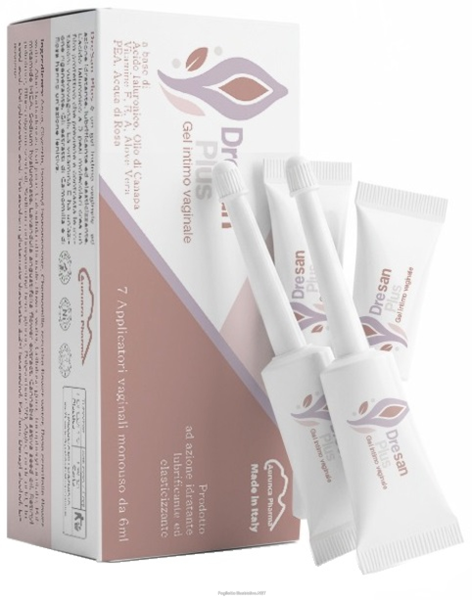 Compra Online dresan plus gel intimo vaginale idratante lubrificante ed elasticizzante 7applicatori monouso da 6ml e Trova il miglior prezzo