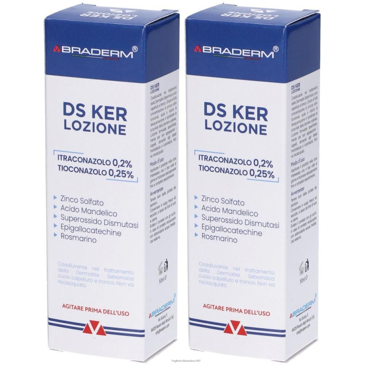 Compra Online ds ker lozione 50ml braderm 2x50 ml e Trova il miglior prezzo