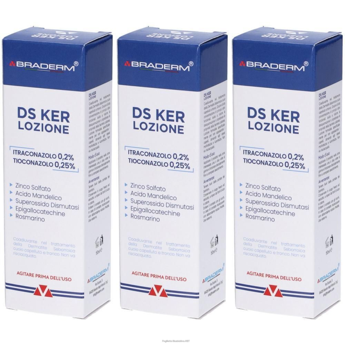 Compra Online ds ker lozione 50ml braderm 3x50 ml e Trova il miglior prezzo