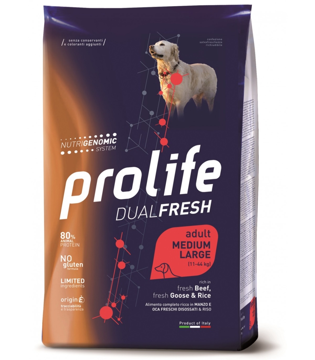 Compra Online Dual fresh medium-large manzo oca e riso - alimento completo per cani adulti m-l 12 kg e Trova il miglior prezzo
