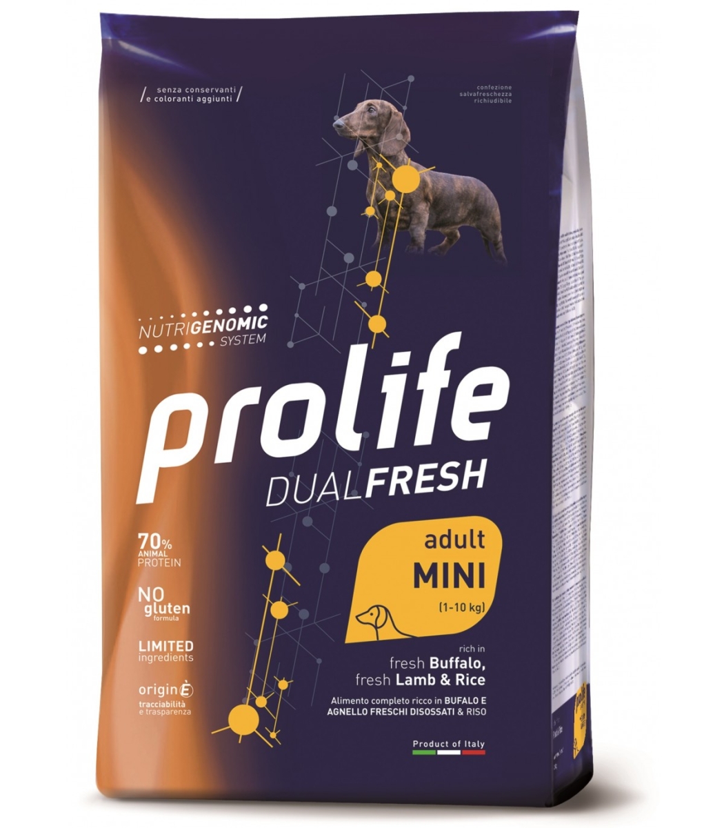 Compra Online Dualfresh adult mini al bufalo agnello & riso - alimento completo per cani adulti di taglia piccola 2 kg e Trova il miglior prezzo