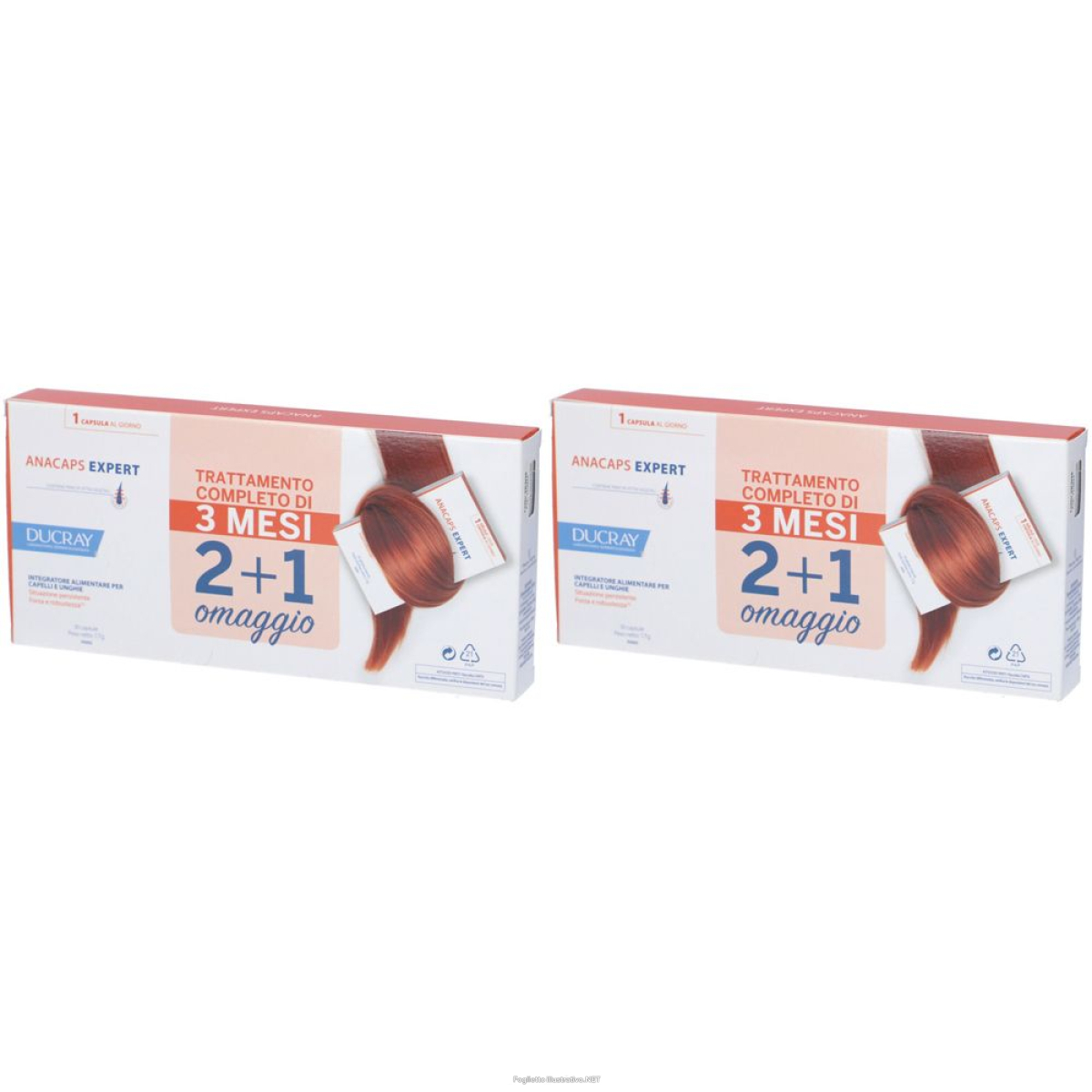 Compra Online ducray anacaps expert capelli e unghie set da 2 2x3x17 g capsule e Trova il miglior prezzo