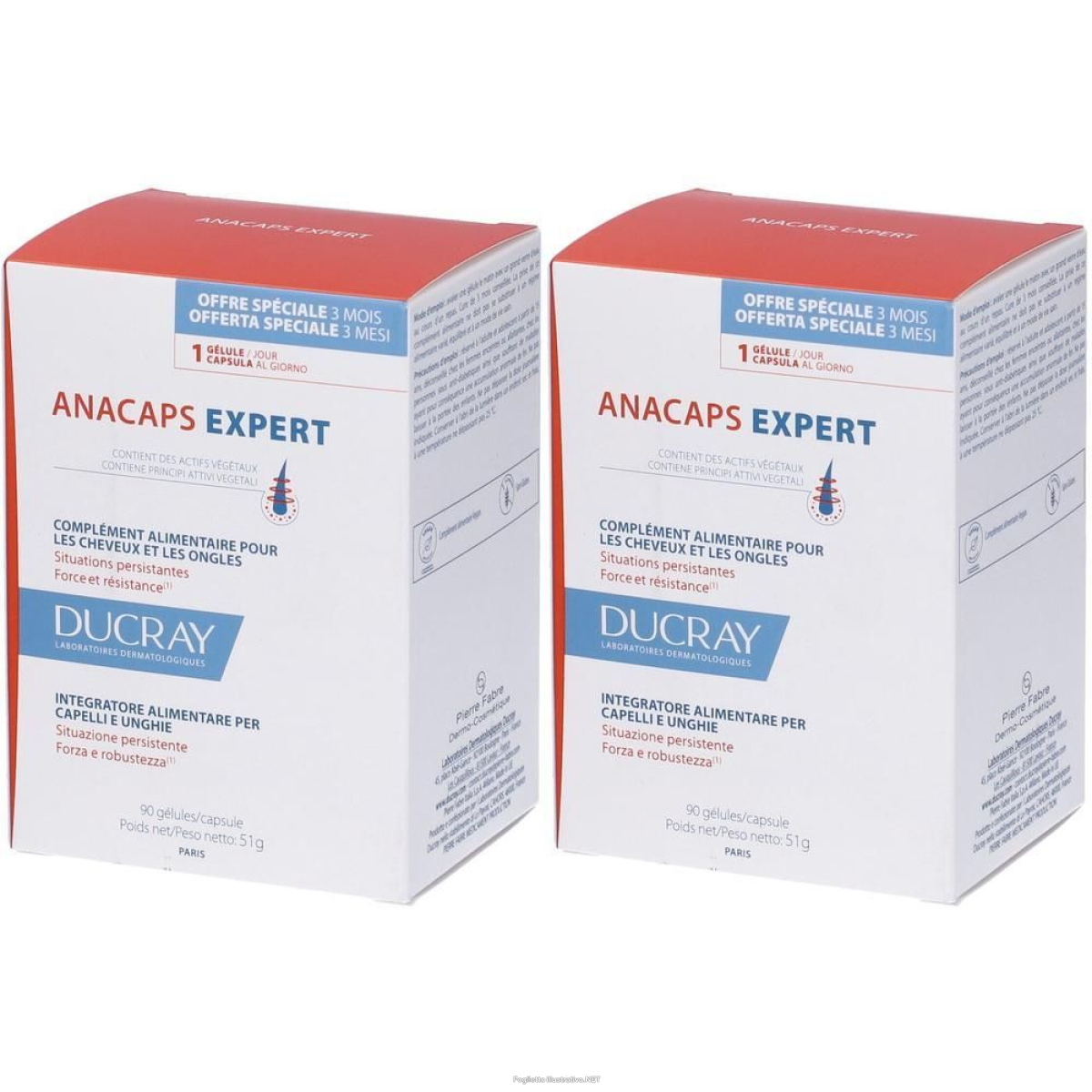 Compra Online ducray anacaps expert capsule 2x51 g e Trova il miglior prezzo