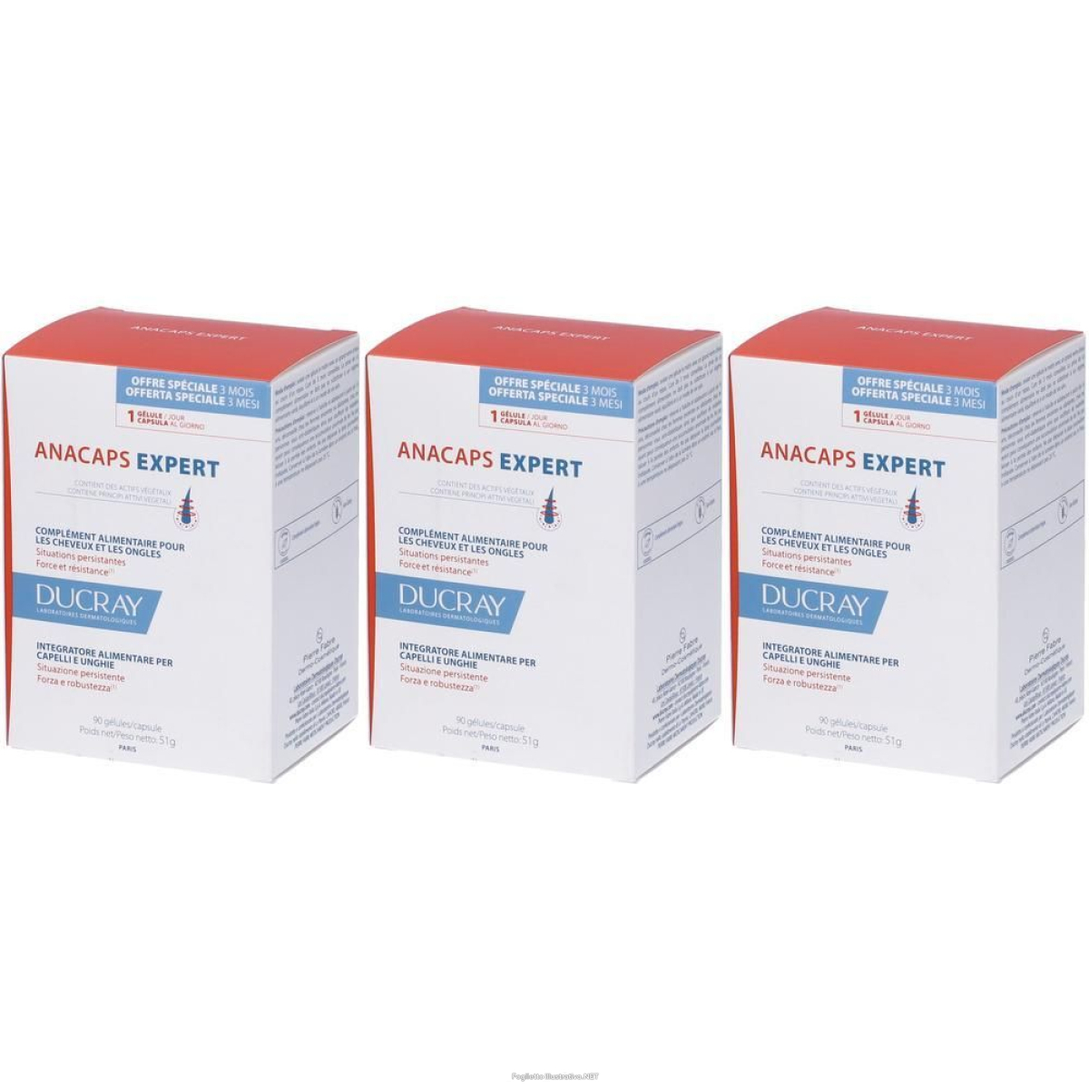 Compra Online ducray anacaps expert capsule 3x51 g e Trova il miglior prezzo