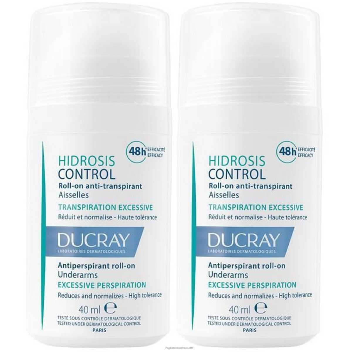 Compra Online ducray hidrosis control roll-on anti-traspirante ascelle set da 2 2x40 e Trova il miglior prezzo