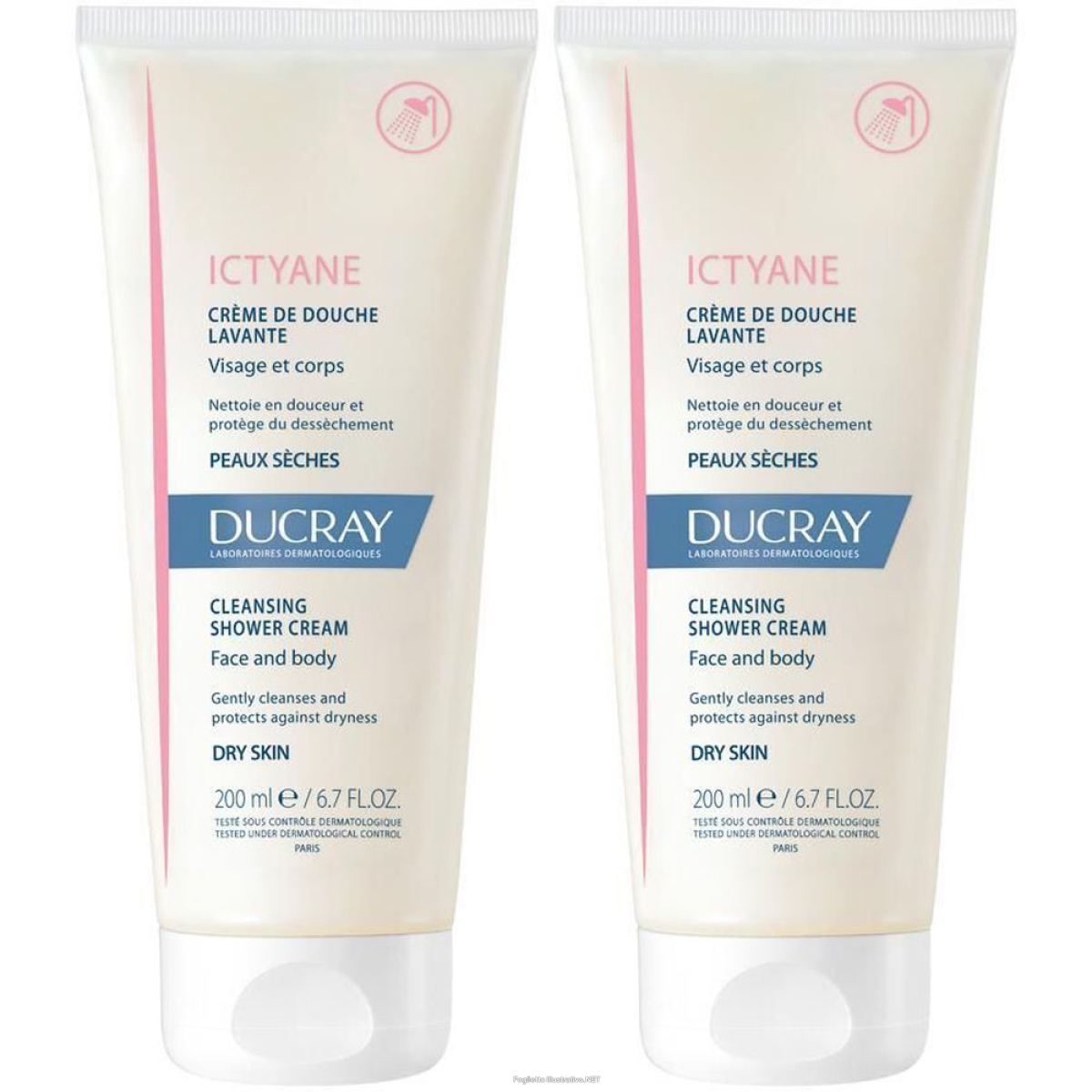 Compra Online ducray ictyane crema doccia detergente set da 2 2x200 ml e Trova il miglior prezzo