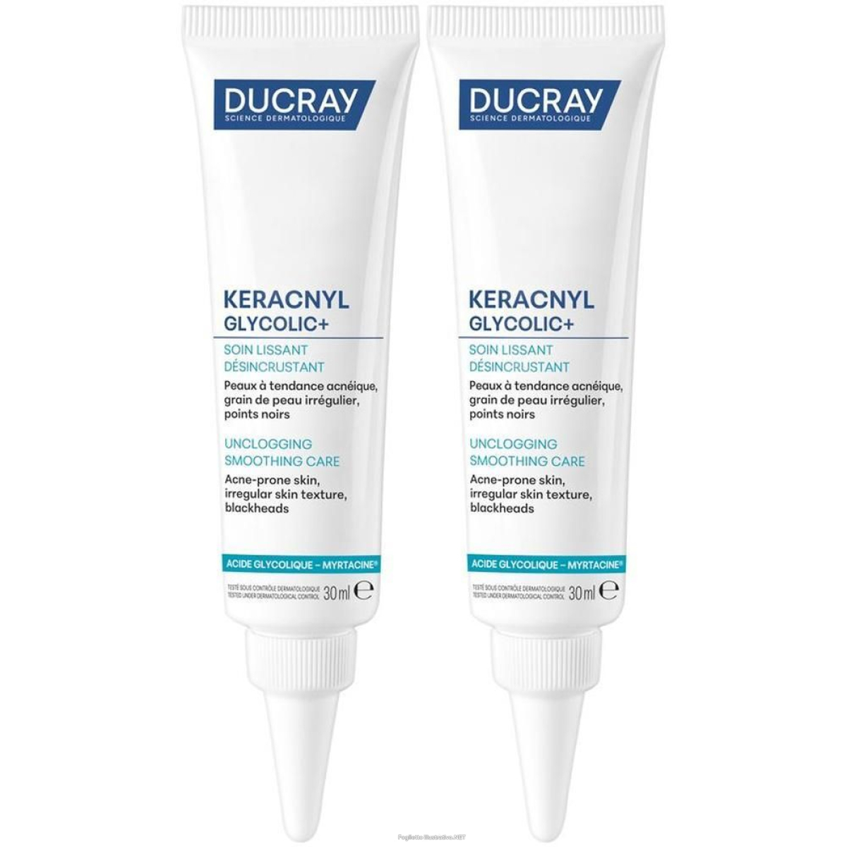 Compra Online ducray keracnyl glycolic+ 30ml - pelle grassa a tendenza acneica 2x30 e Trova il miglior prezzo